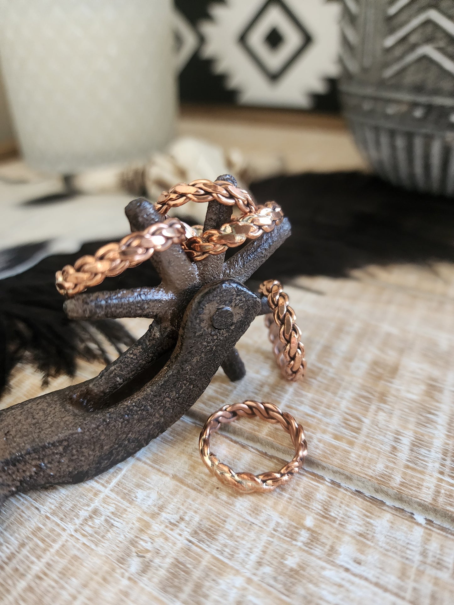 Copper Twist Band Ring