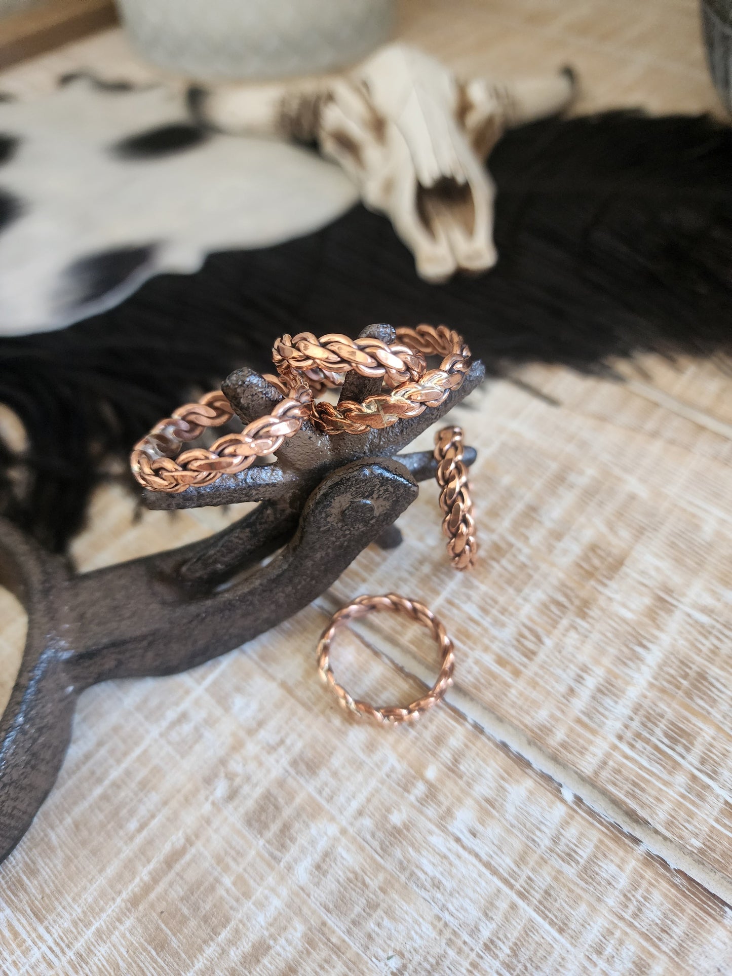 Copper Twist Band Ring