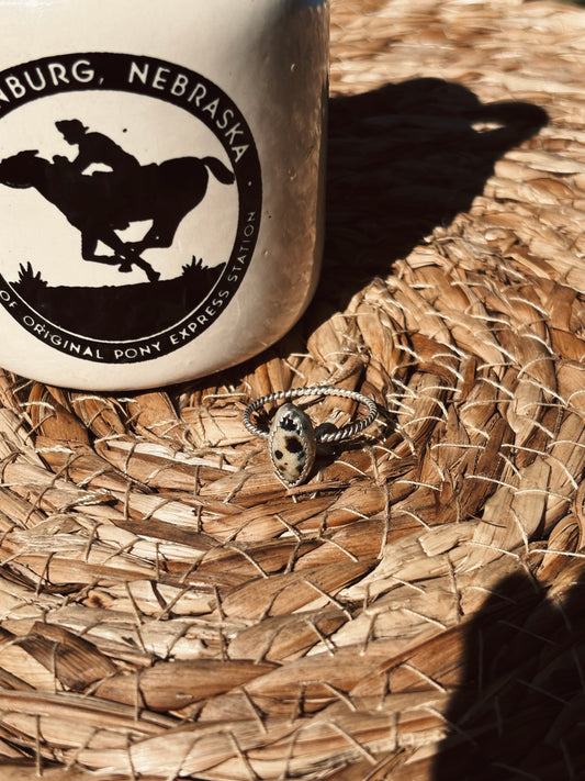 Dalmatian Jasper Ring