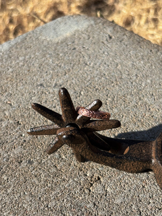 Copper Stamped Ring