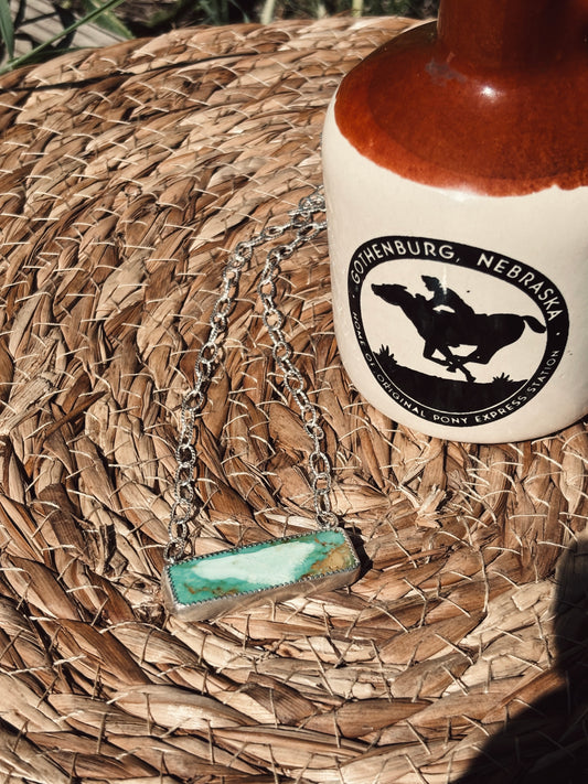 70’s Stock Kingman Bar Necklace